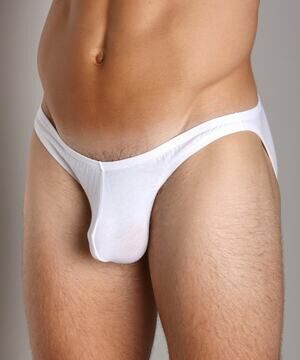 NEW N2N Bodywear Mens Cotton Bikini Brief Color White Size Large